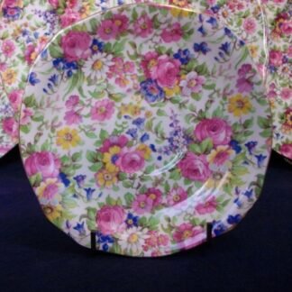 ROYAL WINTON GRIMWADES SUMMERTIME CHINTZ  (c.1934-50)  SAUCER FOR TEA CUP  5 1/2" (ASCOT SHAPE)-  EXCELLENT!!