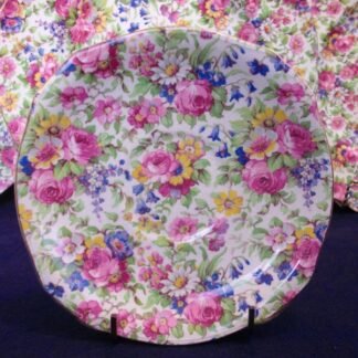 ROYAL WINTON GRIMWADES SUMMERTIME CHINTZ  (c.1934-50)  SAUCER FOR TEA CUP  5 3/4" (ASCOT SHAPE)-  EXCELLENT!!