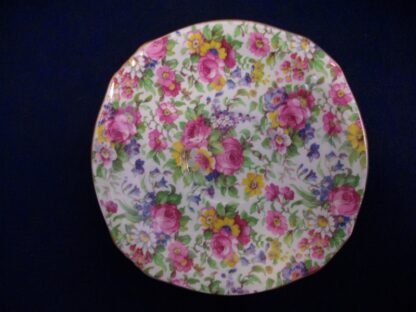 ROYAL WINTON GRIMWADES SUMMERTIME CHINTZ (c.1934-50) SAUCER FOR TEA CUP 6" (ASCOT SHAPE)- EXCELLENT!!