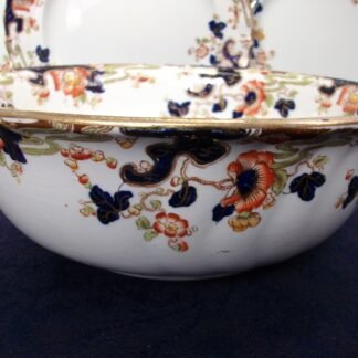 KEELING & CO LTD LOSO WARE- TOKIO- IMARI STYLE (c.1909-37) ROUND OPEN SERVING BOWL 9 1/4"- RARE!! EXCELLENT!!  Â