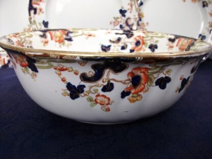 KEELING & CO LTD LOSO WARE- TOKIO- IMARI STYLE (c.1909-37) ROUND OPEN SERVING BOWL 9 1/4"- RARE!! EXCELLENT!!