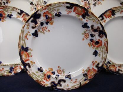 KEELING & CO LTD LOSO WARE- TOKIO- IMARI STYLE (c.1922) SALAD PLATE 7 1/2" #2 - RARE!! EXCELLENT!!