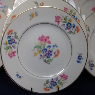 SYRACUSE ABERDEEN CHINA- ABE1  DRESDEN FLOWERS (c.1950's)   SALAD PLATE 8" - SMOOTH-  EXCELLENT !!  RARE !!