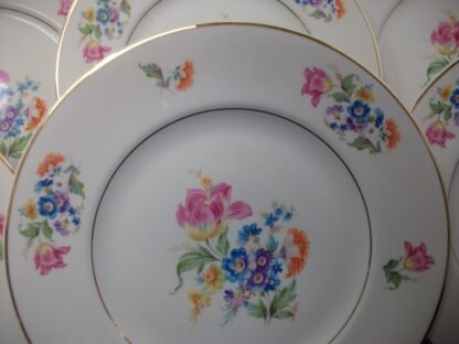 SYRACUSE ABERDEEN CHINA- ABE1 DRESDEN FLOWERS (c.1950's) DINNER PLATE 9 3/4" - SMOOTH- EXCELLENT !! RARE !!