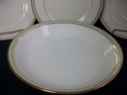 CHARLES MARTIN (CM) DECORE LIMOGES- GREEN GREEK KEY #S357 (c.1891-1900) ROUND OPEN SERVING BOWL 9 3/8"- ANTIQUE!! EXCELLENT !! RARE !!