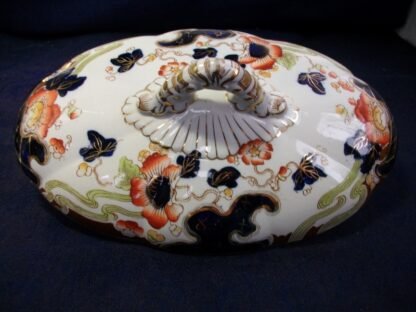 KEELING & CO LTD LOSO WARE- TOKIO- IMARI STYLE (c.1909-37) LID FOR OVAL COVERED SERVING BOWL- RARE!! EXCELLENT!!