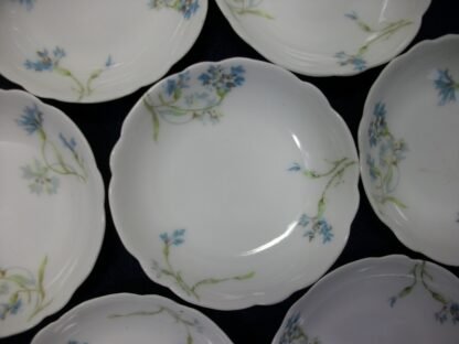 HAVILAND  (THEO)  LIMOGES FRANCE-  BLUE CORNFLOWER (c.1895)   BUTTER PAT  3 1/16"-  SCALLOPED-  EXCELLENT !!  RARE !!
