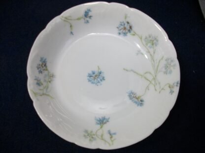 HAVILAND  (THEO)  LIMOGES FRANCE-  BLUE CORNFLOWER (c.1895)   BERRY BOWL  5 1/16"-  SCALLOPED-  EXCELLENT !!  RARE !!