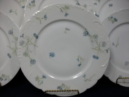 HAVILAND  (THEO)  LIMOGES FRANCE-  BLUE CORNFLOWER (c.1895)   DINNER PLATE  10 1/8"-  SCALLOPED-  EXCELLENT !!  RARE !!