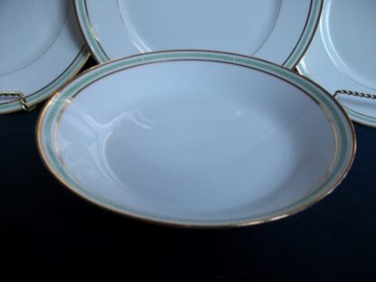 CHARLES MARTIN (CM) DECORE LIMOGES- GREEN GREEK KEY #S357 (c.1891-1900) COUPE SOUP BOWL 7 5/8"- ANTIQUE!! EXCELLENT !! RARE !!