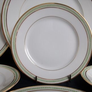 CHARLES MARTIN (CM) DECORE LIMOGES- GREEN GREEK KEY #S357 (c.1891-1900) BREAD & BUTTER PLATE 6 3/8"- ANTIQUE!! EXCELLENT !! RARE !!