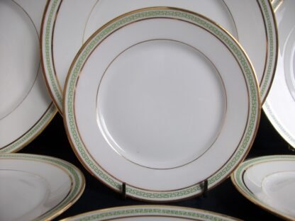 CHARLES MARTIN (CM) DECORE LIMOGES- GREEN GREEK KEY #S357 (c.1891-1900) BREAD & BUTTER PLATE 6 3/8"- ANTIQUE!! EXCELLENT !! RARE !!