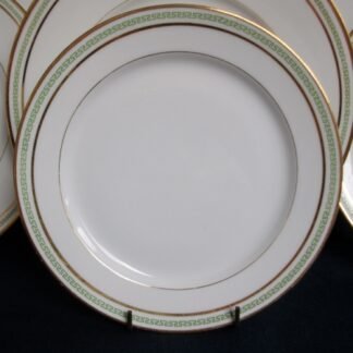 CHARLES MARTIN (CM) DECORE  LIMOGES-  GREEN GREEK KEY #S357 (c.1891-1900)  SALAD PLATE  7 3/8"- ANTIQUE!!  EXCELLENT !!  RARE !!