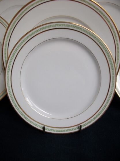 CHARLES MARTIN (CM) DECORE LIMOGES- GREEN GREEK KEY #S357 (c.1891-1900) SALAD PLATE 7 3/8"- ANTIQUE!! EXCELLENT !! RARE !!