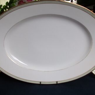 CHARLES MARTIN (CM) DECORE  LIMOGES-  GREEN GREEK KEY #S357 (c.1891-1900)  OVAL SERVING PLATTER  18"- ANTIQUE!!  EXCELLENT !!  RARE !!