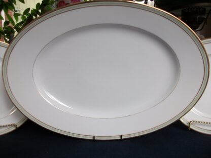 CHARLES MARTIN (CM) DECORE LIMOGES- GREEN GREEK KEY #S357 (c.1891-1900) OVAL SERVING PLATTER 18"- ANTIQUE!! EXCELLENT !! RARE !!