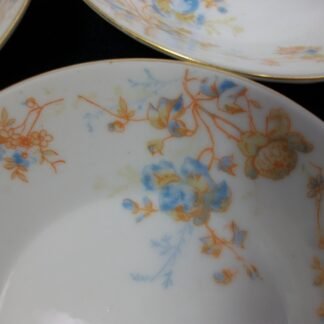 BAWO & DOTTER (ELITE WORKS)  LIMOGES-  AUTUMN VINE BLUE FLORAL (c.1896-1900)   BERRY DESSERT BOWL-  RARE!! EXCELLENT!!