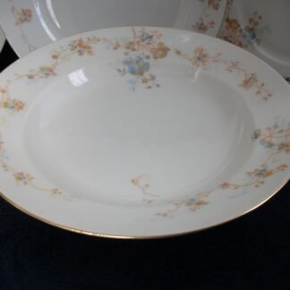 BAWO & DOTTER (ELITE WORKS)  LIMOGES-  AUTUMN VINE BLUE FLORAL (c.1896-1900)  RIM SOUP BOWL  9"-  RARE!! EXCELLENT!!