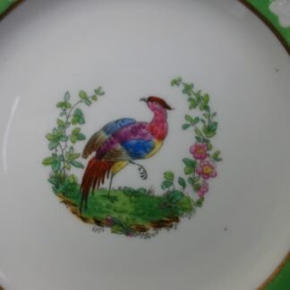 SPODE CHELSEA BIRD GREEN  R4689  SMOOTH (c.1927)   BREAD & BUTTER PLATE #1 -  6 1/2"  EXCELLENT !!  RARE !!