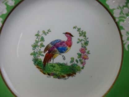 SPODE CHELSEA BIRD GREEN  R4689  SMOOTH (c.1927)   BREAD & BUTTER PLATE #1 -  6 1/2"  EXCELLENT !!  RARE !!