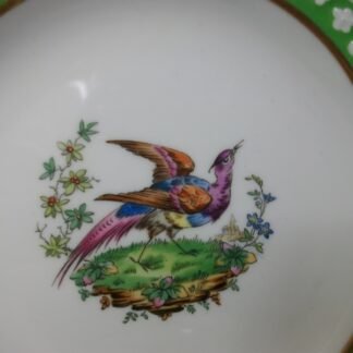 SPODE CHELSEA BIRD GREEN  R4689  SMOOTH (c.1927)   BREAD & BUTTER PLATE #2 -  6 1/2"  EXCELLENT !!  RARE !!