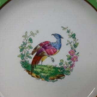 SPODE CHELSEA BIRD GREEN  R4689  SMOOTH (c.1927)   BREAD & BUTTER PLATE #4 -  6 1/2"  EXCELLENT !!  RARE !!