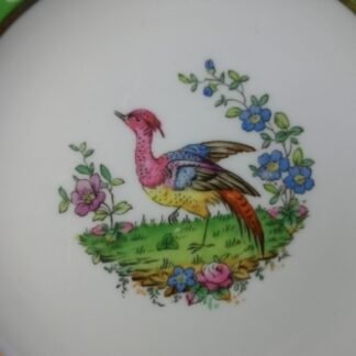 SPODE CHELSEA BIRD GREEN  R4689  SMOOTH (c.1927)   BREAD & BUTTER PLATE #6 -  6 1/2"  EXCELLENT !!  RARE !!