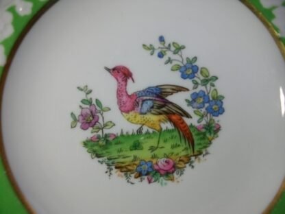 SPODE CHELSEA BIRD GREEN  R4689  SMOOTH (c.1927)   BREAD & BUTTER PLATE #6 -  6 1/2"  EXCELLENT !!  RARE !!