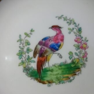 SPODE CHELSEA BIRD GREEN  R4689  SMOOTH (c.1927)   BREAD & BUTTER PLATE #7 -  6 1/2"  EXCELLENT !!  RARE !!