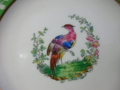 SPODE CHELSEA BIRD GREEN  R4689  SMOOTH (c.1927)   BREAD & BUTTER PLATE #7 -  6 1/2"  EXCELLENT !!  RARE !!
