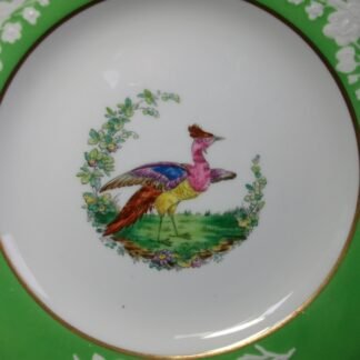 SPODE CHELSEA BIRD GREEN  R4689  SMOOTH (c.1927)   LUNCH PLATE #2 -  8 1/2"  EXCELLENT !!  RARE !!
