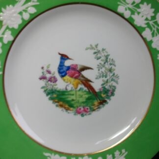 SPODE CHELSEA BIRD GREEN  R4689  SMOOTH (c.1927)   LUNCH PLATE #3 -  8 1/2"  EXCELLENT !!  RARE !!