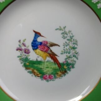 SPODE CHELSEA BIRD GREEN  R4689  SMOOTH (c.1927)   LUNCH PLATE #6 -  8 1/2"  EXCELLENT !!  RARE !!