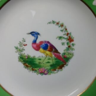 SPODE CHELSEA BIRD GREEN  R4689  SMOOTH (c.1927)   LUNCH PLATE #7 -  8 1/2"  EXCELLENT !!  RARE !!