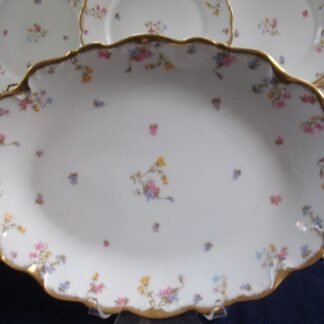 BAWO & DOTTER (ELITE WORKS)- SCATTERED FLOWERS  (c.1896+)  LARGE SERVING PLATTER  16 3/8"- RARE! EXCELLENT!!