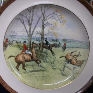 COPELAND SPODE LIONEL EDWARDS FOX HUNT (c.1922) - "GONE AWAY"  7 3/4 " DISPLAY PLATE