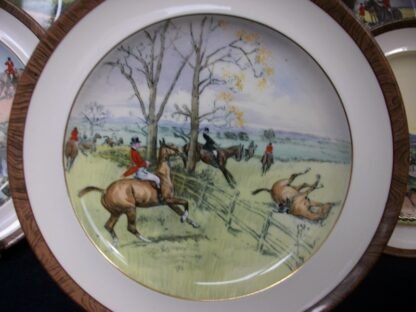 COPELAND SPODE LIONEL EDWARDS FOX HUNT (c.1922) - "GONE AWAY"  7 3/4 " DISPLAY PLATE