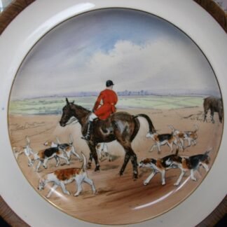 COPELAND SPODE LIONEL EDWARDS FOX HUNT (c.1922) - "A CHECK"  7 3/4 " DISPLAY PLATE