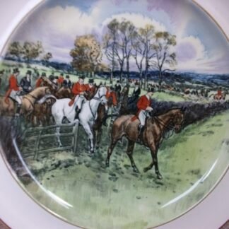 COPELAND SPODE LIONEL EDWARDS FOX HUNT (c.1922) - "OFF TO DRAW"  7 3/4 " DISPLAY PLATE
