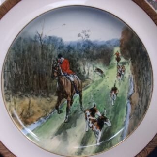 COPELAND SPODE LIONEL EDWARDS FOX HUNT (c.1922) - "THE FIND"  7 3/4 " DISPLAY PLATE