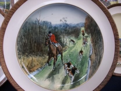 COPELAND SPODE LIONEL EDWARDS FOX HUNT (c.1922) - "THE FIND"  7 3/4 " DISPLAY PLATE
