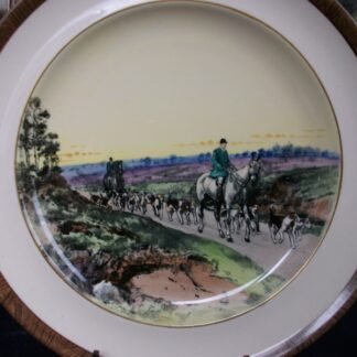 COPELAND SPODE LIONEL EDWARDS FOX HUNT (c.1922) - "HOMEWARD"  7 3/4 " DISPLAY PLATE