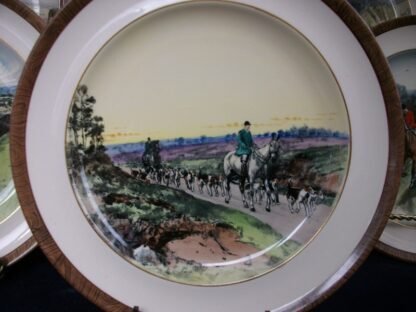COPELAND SPODE LIONEL EDWARDS FOX HUNT (c.1922) - "HOMEWARD"  7 3/4 " DISPLAY PLATE