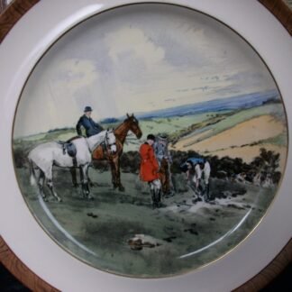 COPELAND SPODE LIONEL EDWARDS FOX HUNT (c.1922) - "GONE TO GROUND"  7 3/4 " DISPLAY PLATE