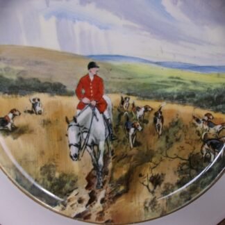 COPELAND SPODE LIONEL EDWARDS FOX HUNT (c.1922) - "DRAWING THE DINGLE"  7 3/4 " DISPLAY PLATE