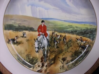 COPELAND SPODE LIONEL EDWARDS FOX HUNT (c.1922) - "DRAWING THE DINGLE"  7 3/4 " DISPLAY PLATE