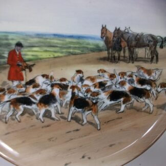 COPELAND SPODE LIONEL EDWARDS FOX HUNT (c.1922) - "THE KILL"  7 3/4 " DISPLAY PLATE