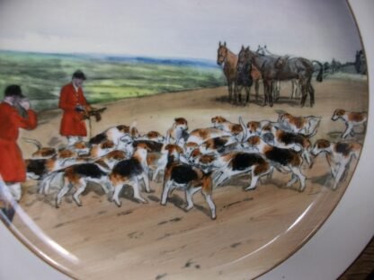 COPELAND SPODE LIONEL EDWARDS FOX HUNT (c.1922) - "THE KILL"  7 3/4 " DISPLAY PLATE