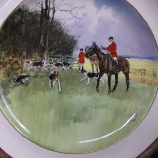 COPELAND SPODE LIONEL EDWARDS FOX HUNT (c.1922) - "THE LAST DRAW"  7 3/4 " DISPLAY PLATE