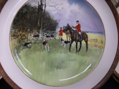 COPELAND SPODE LIONEL EDWARDS FOX HUNT (c.1922) - "THE LAST DRAW"  7 3/4 " DISPLAY PLATE